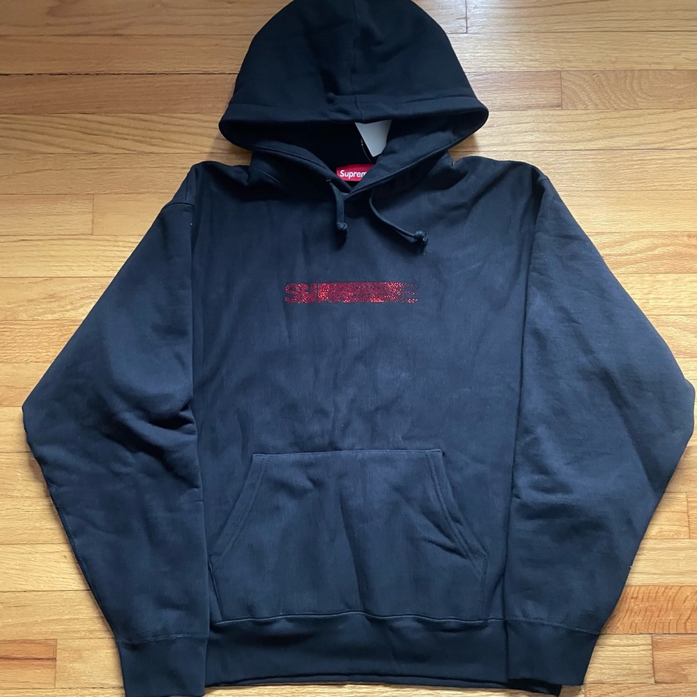 Supreme x Swarovski Crystal Black Hoodie